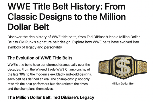 WWE Title Belt History