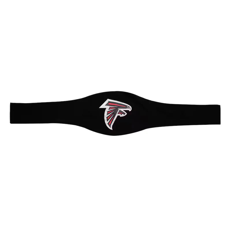 Black sweatband with Atlanta Falcons logo on a white background