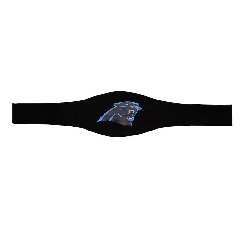 Black headband with Carolina Panthers logo on a white background Carolina Panthers Ultimate Legacy Title Belt