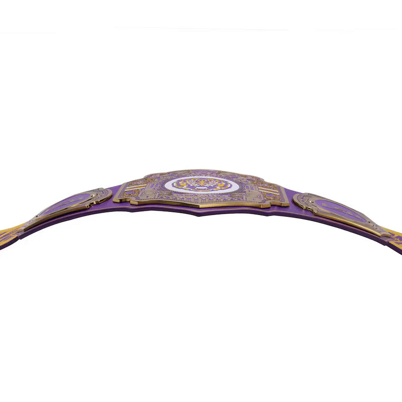 Purple championship belt with gold accents on a white background LSU Tigers Legacy Championship Title Belt