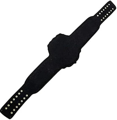 Black belt with studs on a white background