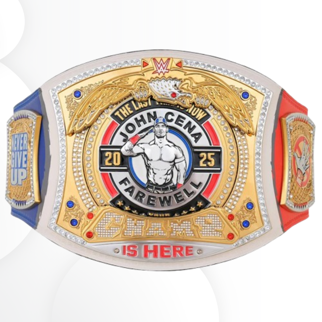 John Cena Farewell Tour 2025 Paris Spinner Replica Championship Belt