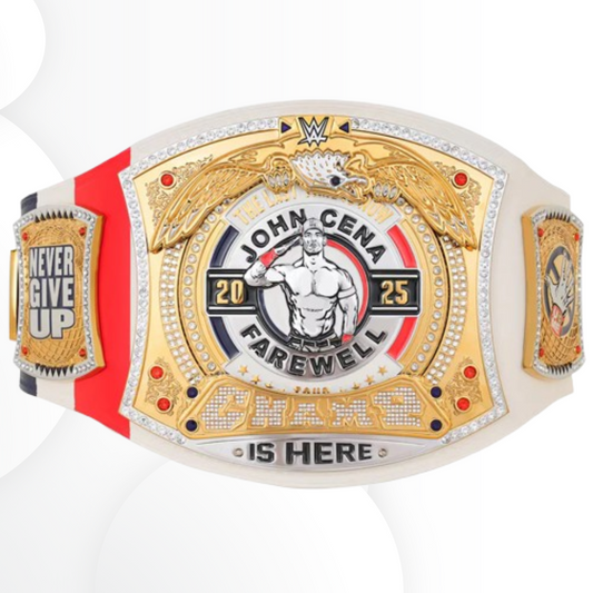 John Cena Farewell Tour 2025 Paris Spinner Replica Championship Belt