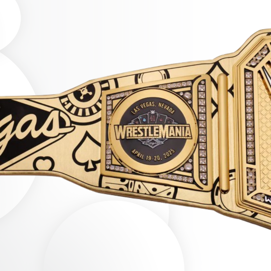 Official WWE WrestleMania 41 Golden Replica Title Belt