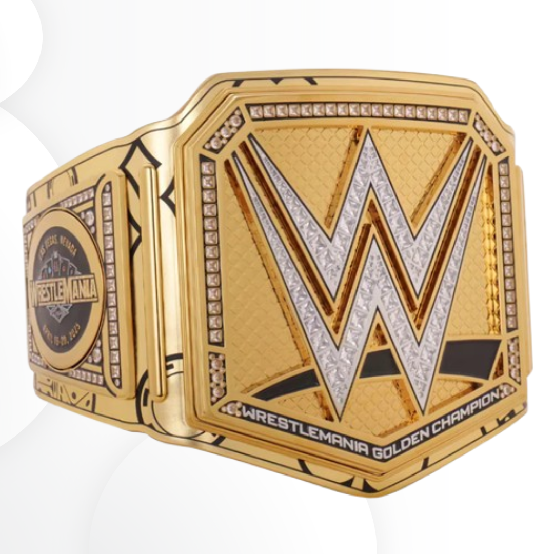 Official WWE WrestleMania 41 Golden Replica Title Belt