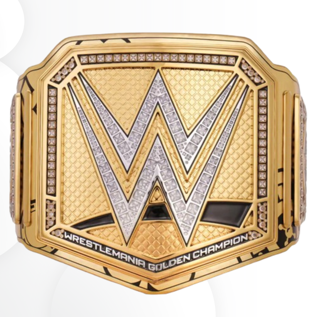 Official WWE WrestleMania 41 Golden Replica Title Belt