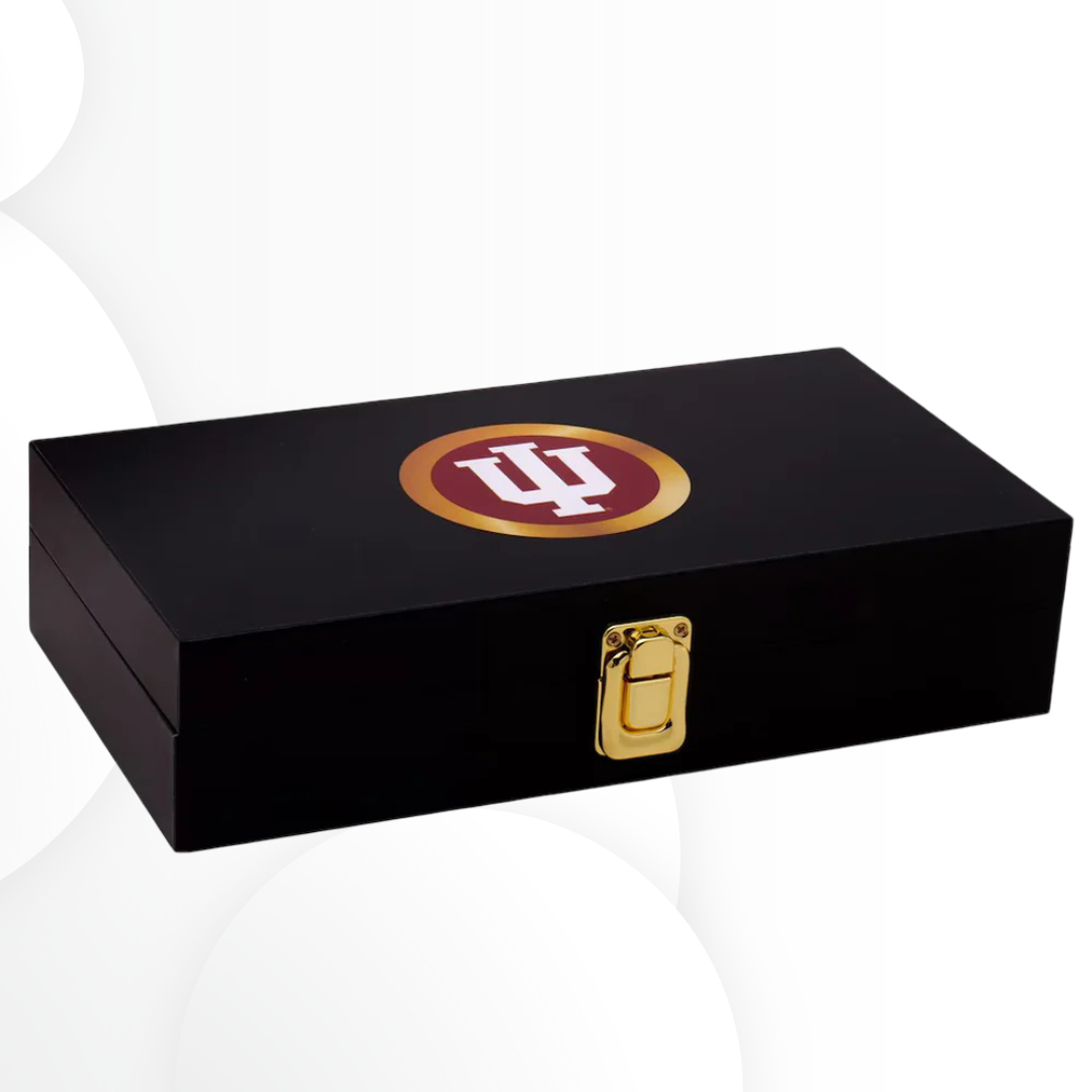 Indiana Hoosiers 16MM Replica Side Plates with Deluxe Display Box