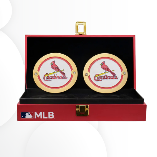 St. Louis Cardinals 16MM Championship Replica Side Plate Collector’s Box Set