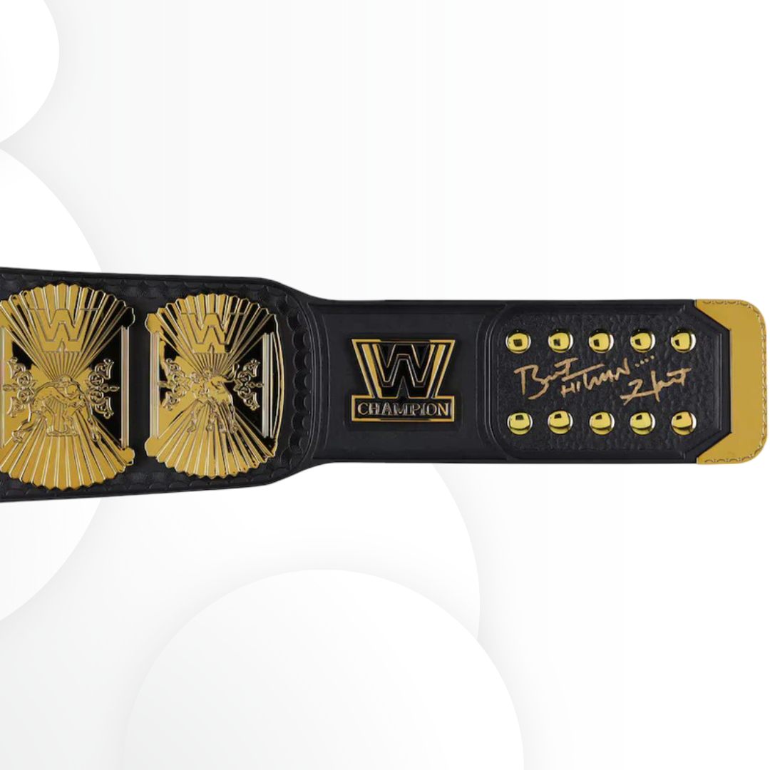 Bret Hart Signed WWE Winged Eagle Championship Replica Belt