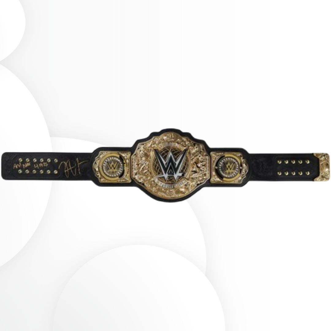 Jey Uso Signed WWE World Heavyweight Championship Replica Belt “And New 4-19-25” Inscription