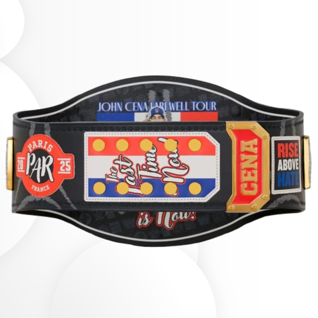 John Cena Farewell Tour 2025 Paris Spinner Replica Championship Belt