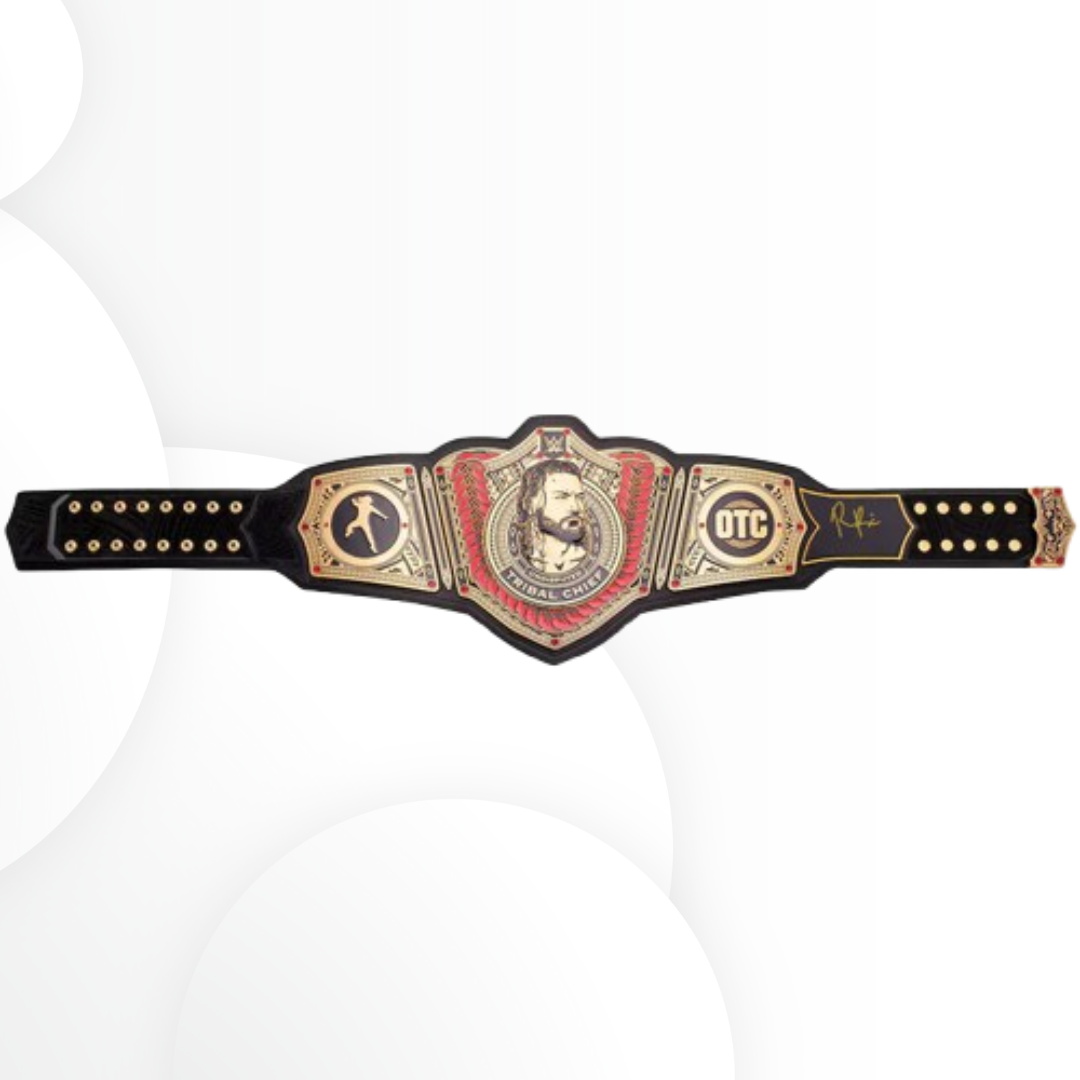 Roman Reigns Signed WWE Tribal Chief Replica Championship Belt