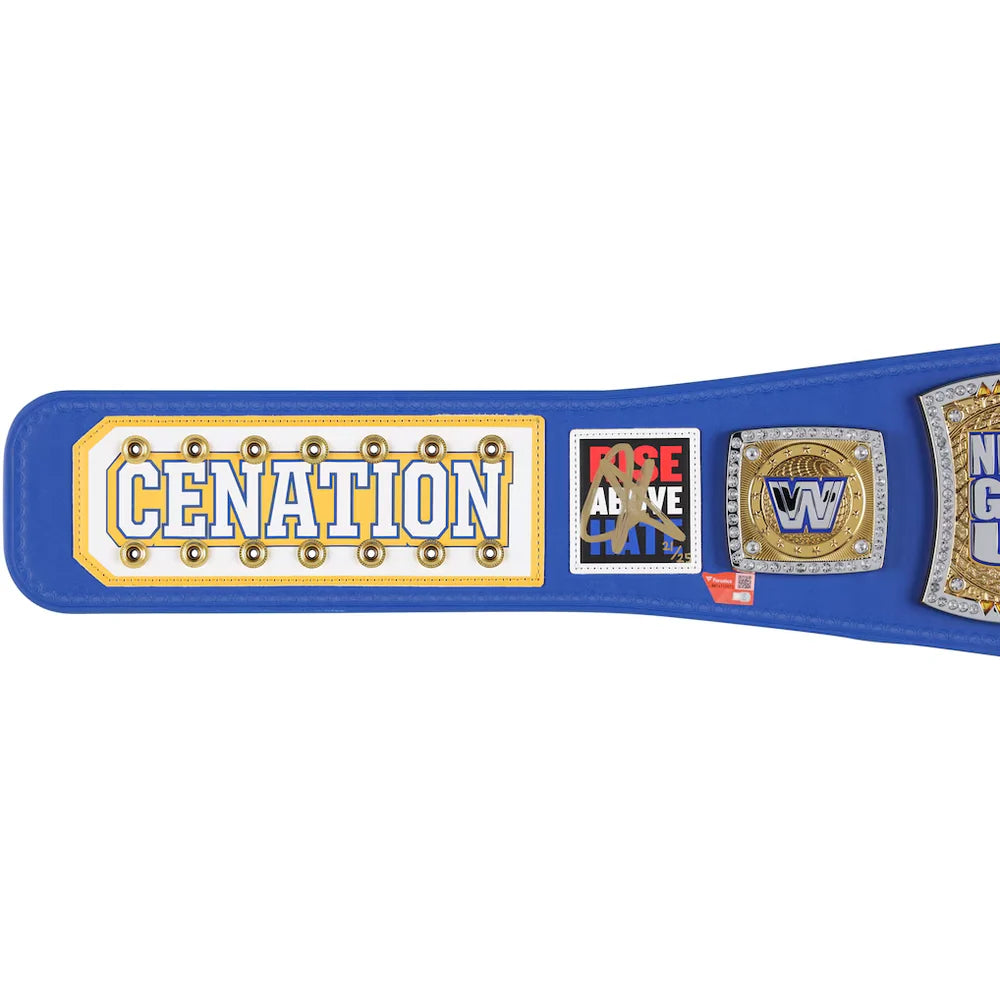 John Cena autographed WWE Farewell Tour 2025 New York City limited edition replica title belt