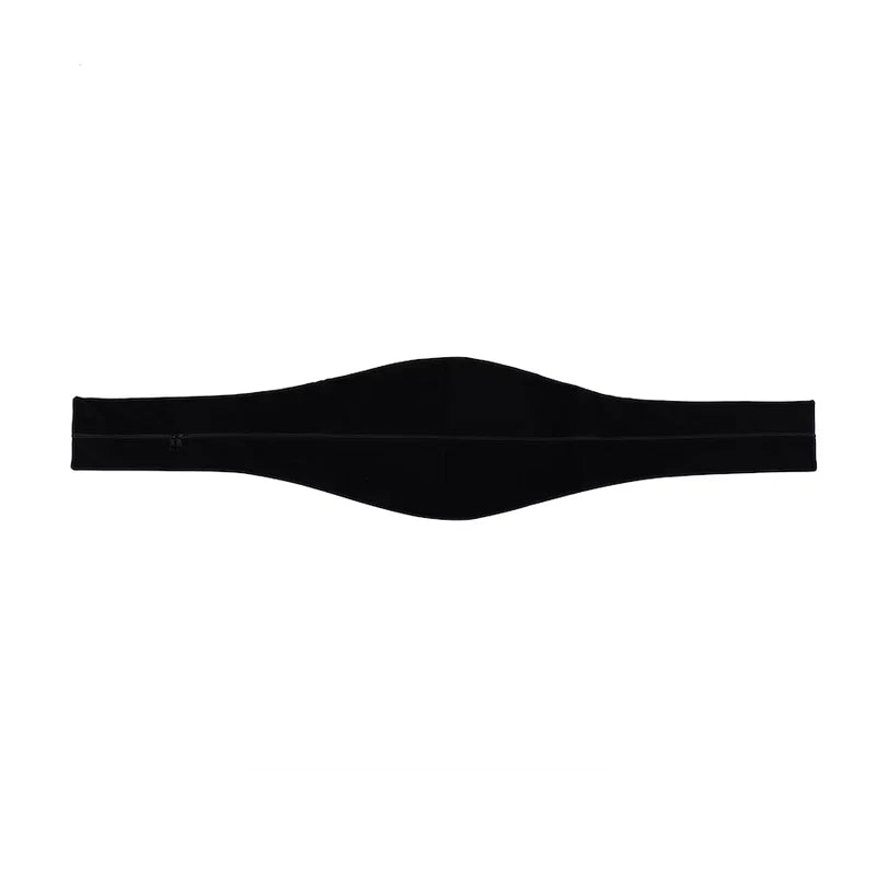 Black waist belt on a white background