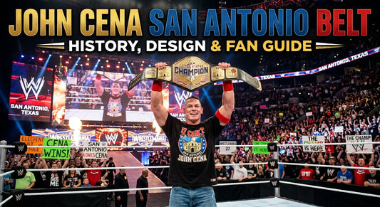 John Cena San Antonio belt replica championship with WWE-inspired design