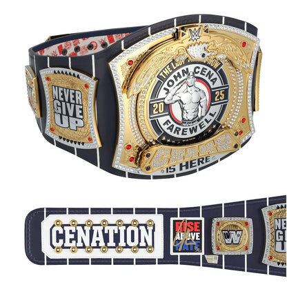John Cena WWE autographed Farewell Tour 2025 New York City limited edition replica title belt