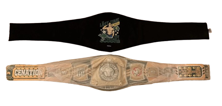 John Cena WWE autographed Farewell Tour 2025 Perth replica title belt