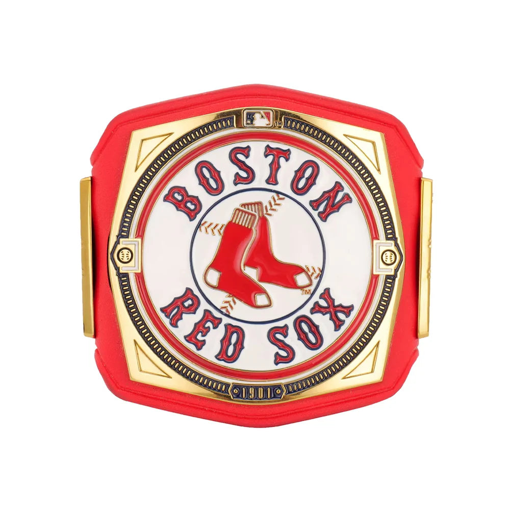 Red Sox championship belt on a white background