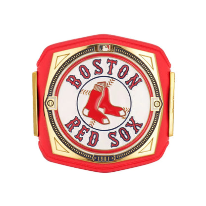 Red Sox championship belt on a white background