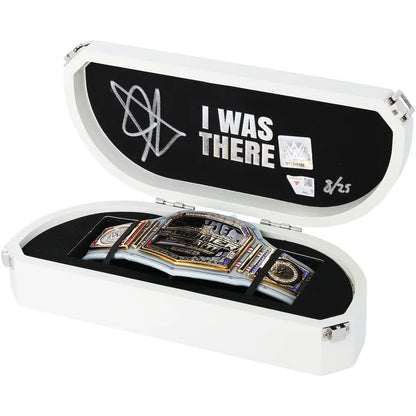 John Cena Autographed 2025 SummerSlam Mini Title Belt in Gift Box