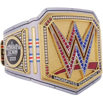 WWE championship belt with Summer Slam 2023 branding on a white background