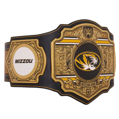 Missouri Tigers Legacy Championship Belt Wrestling championship belt with decorative elements and text on a white background