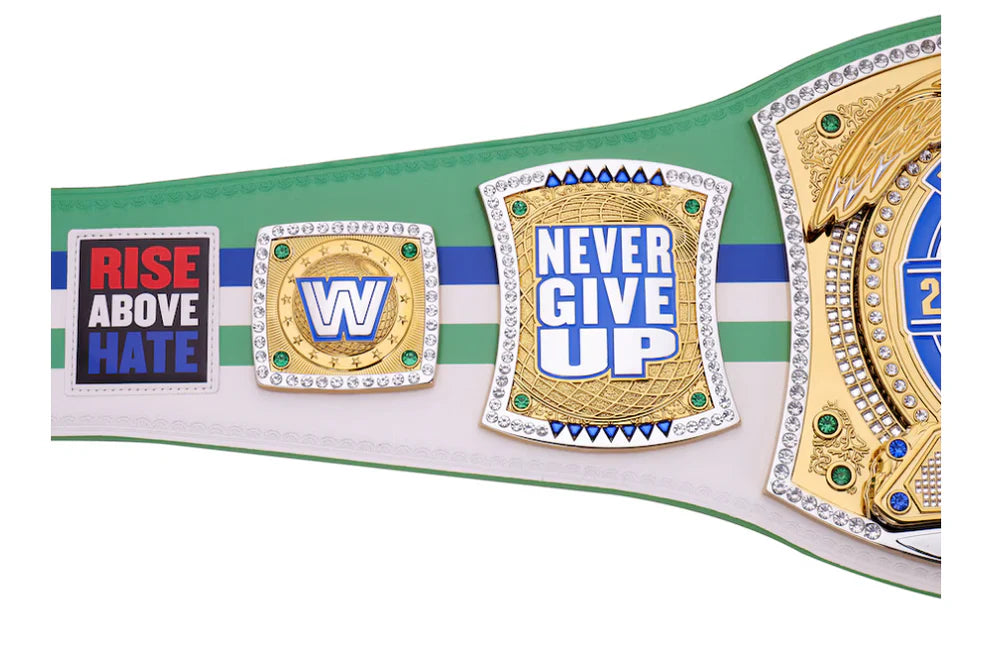 John Cena Farewell Tour 2025 Wrestling championship belt with motivational phrases on a white background