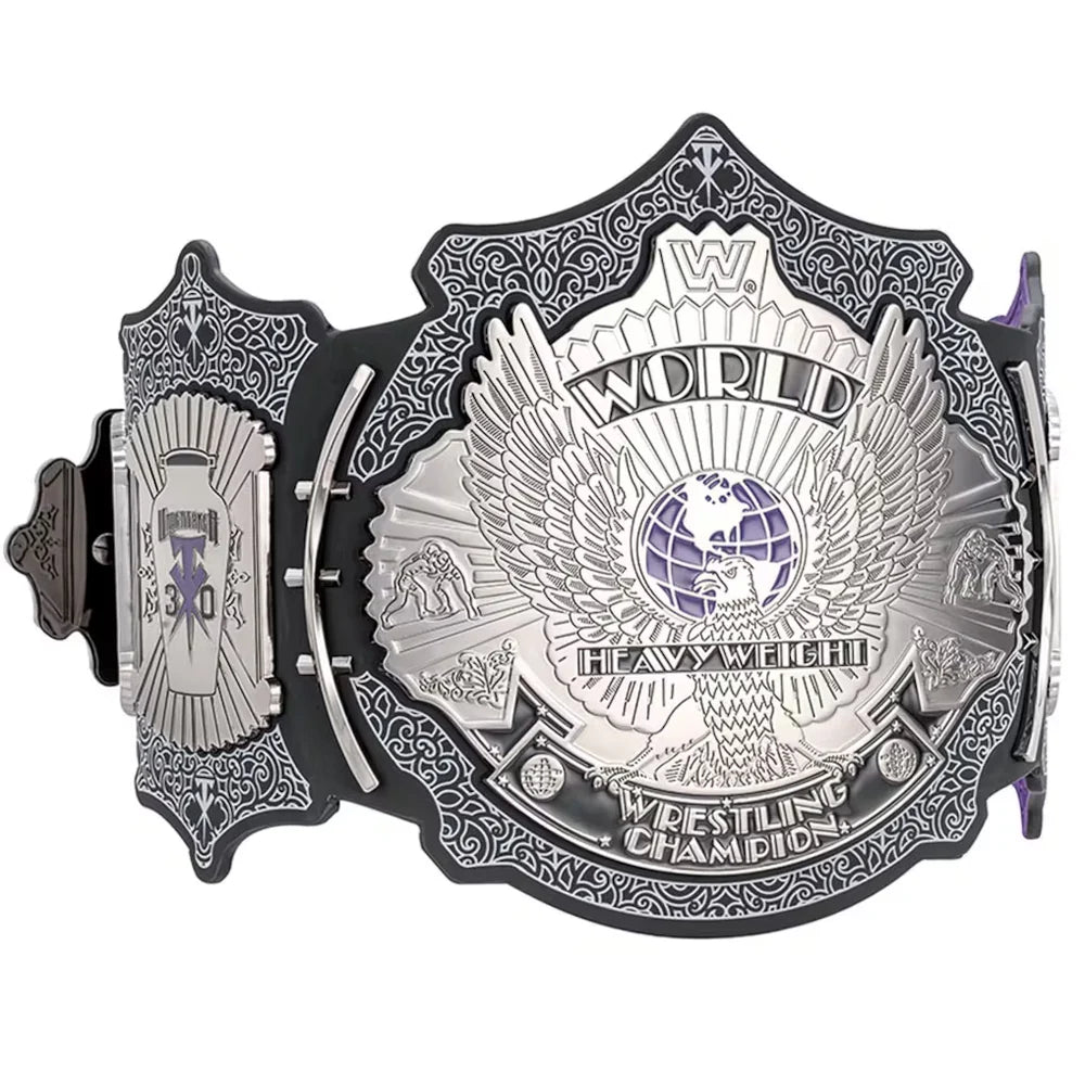 World Heavyweight Wrestling Championship belt on a white background
