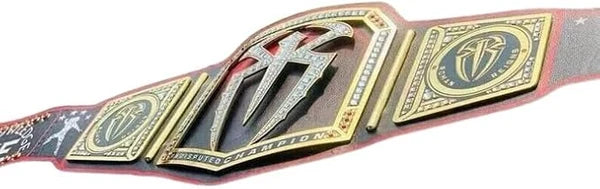 Wrestling championship belt with detailed design