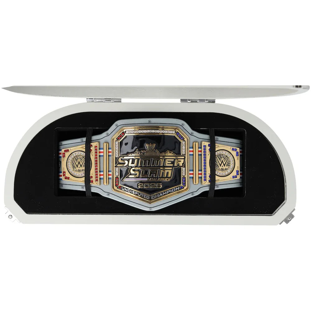 John Cena Autographed 2025 SummerSlam Mini Title Belt in Gift Box