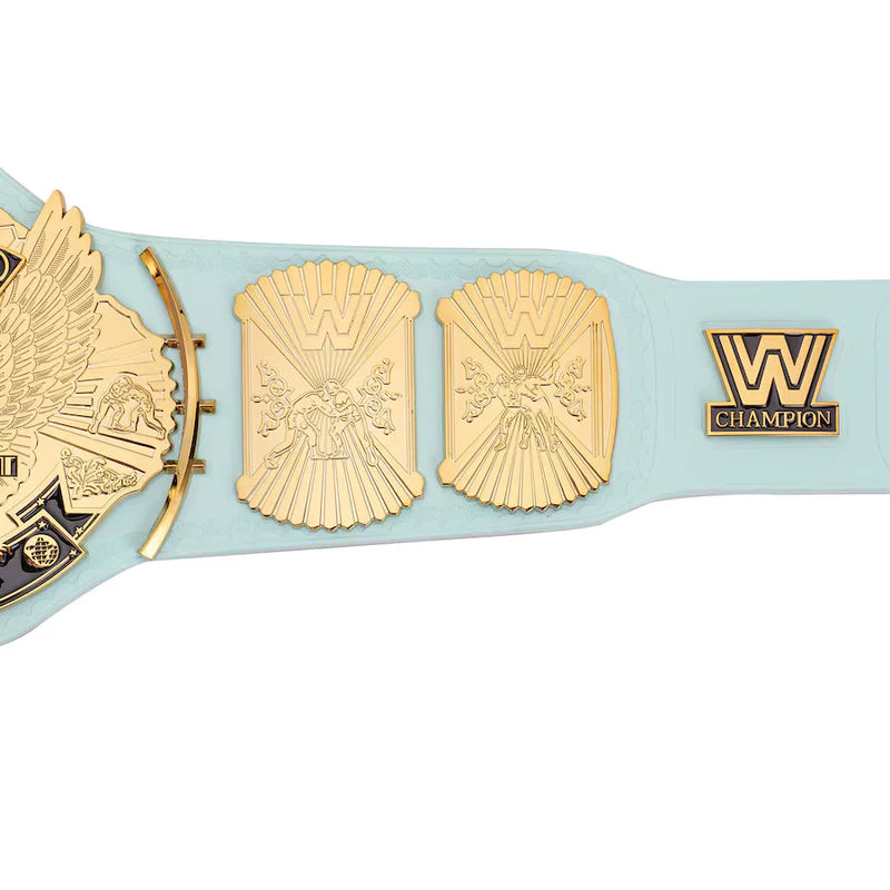 Light Blue Winged Eagle Deluxe Replica Wrestling Championship Belt
