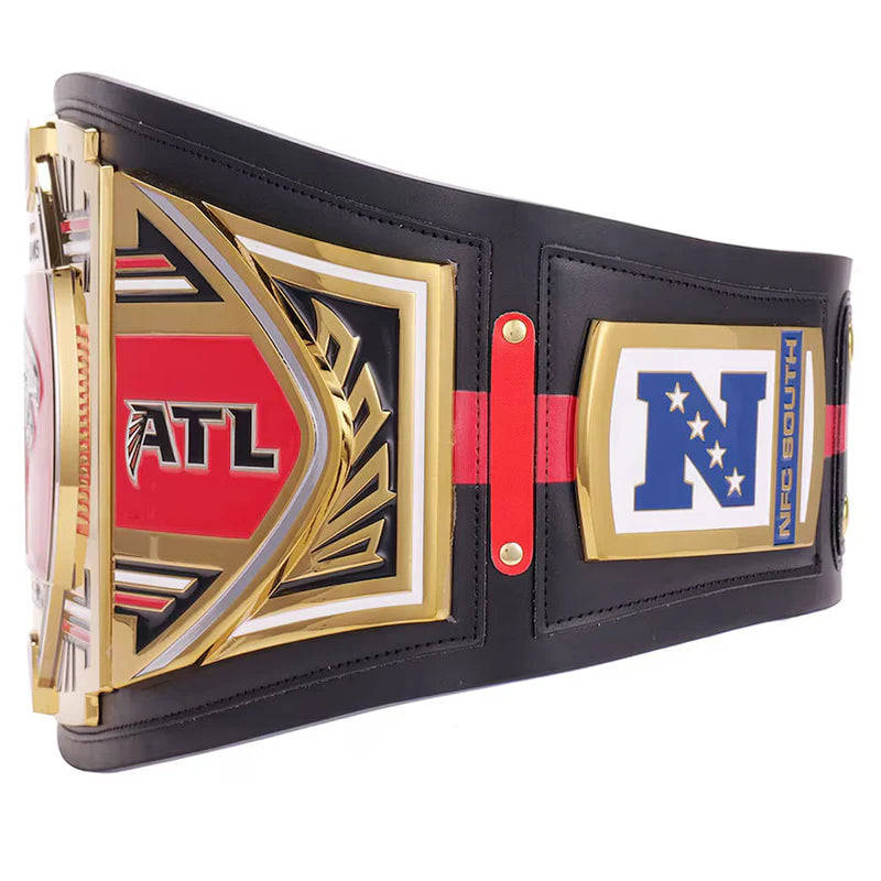 Wrestling championship belt with ATL and NWA South logos on a white background