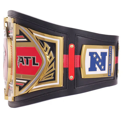 Wrestling championship belt with ATL and NWA South logos on a white background