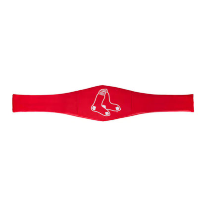 Red sweatband with a white logo on a white background Boston Red Sox Fenway Glory WWE Legacy Belt