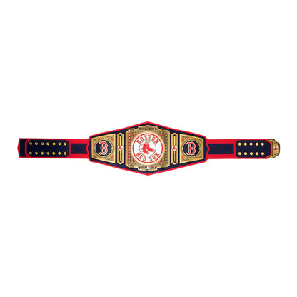 Wrestling championship belt with Boston Red Sox logo on a white background