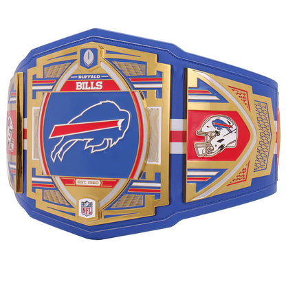 Belt buckle with Buffalo Bills logo on a white background
