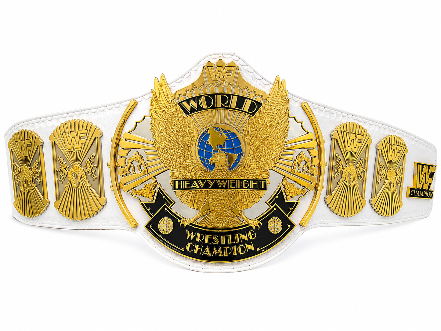 WWF World Heavyweight Championship Belt Replica – White Strap Adult Size