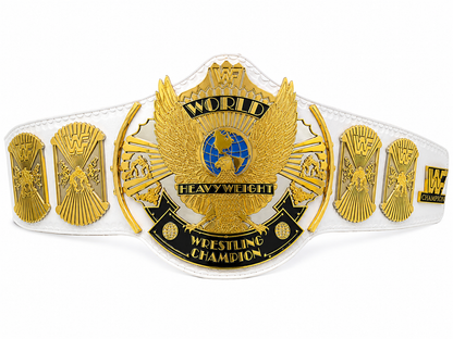 WWF World Heavyweight Championship Belt Replica – White Strap Adult Size