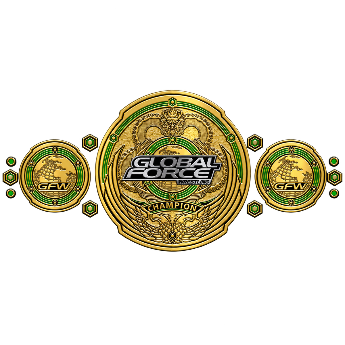 Custom Design Global Force Wrestling Championship Belts