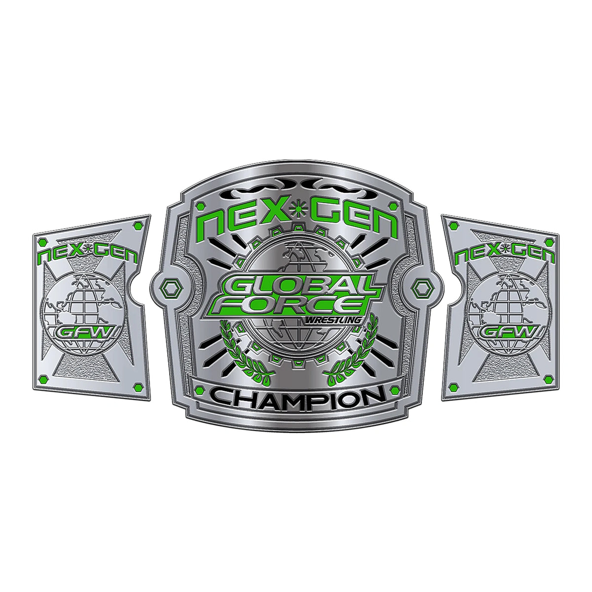 Custom Design MEX GEN GFW Wrestling Championship Belt