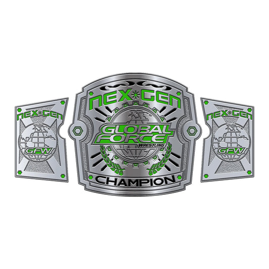 Custom Design MEX GEN GFW Wrestling Championship Belt