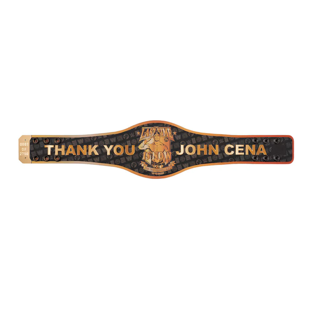 Wrestling championship belt with 'Thank You John Cena' text on a white background