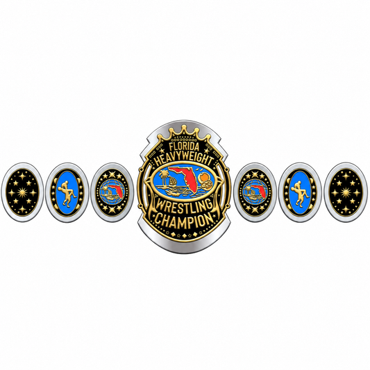 Custom Design Florida Tag Team Wrestling Championship Belt