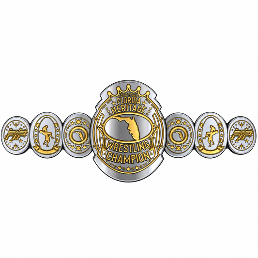 Custom Design Florida Heritage Wrestling Championship Belt