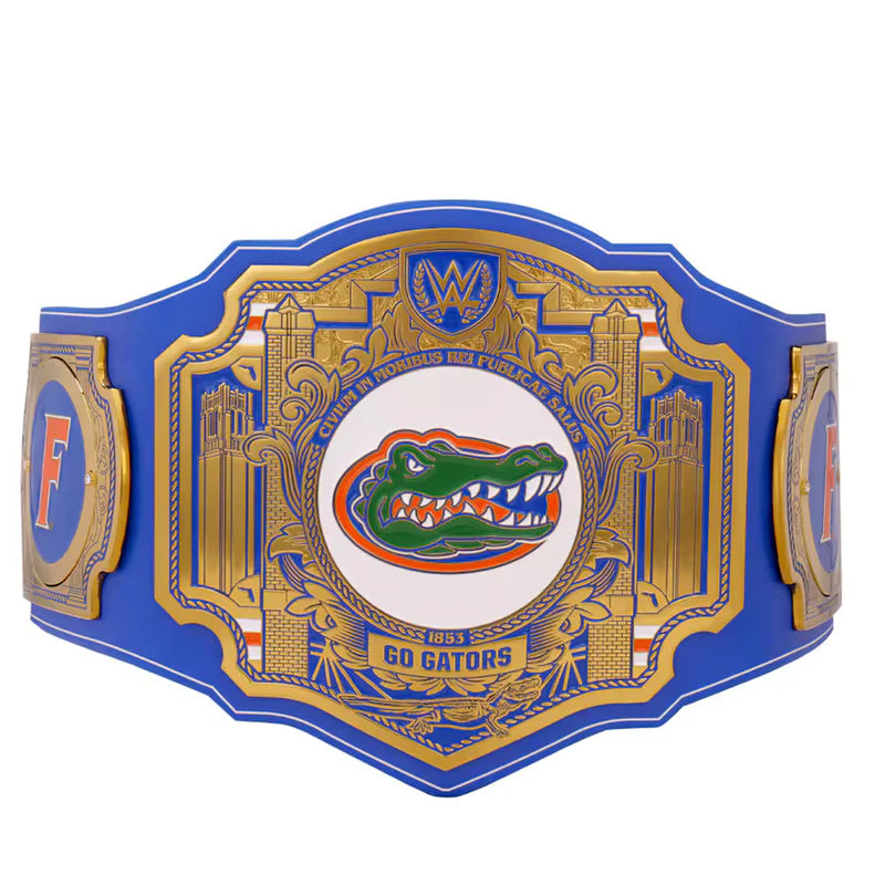 WWE championship belt with Florida Gators logo on a white background