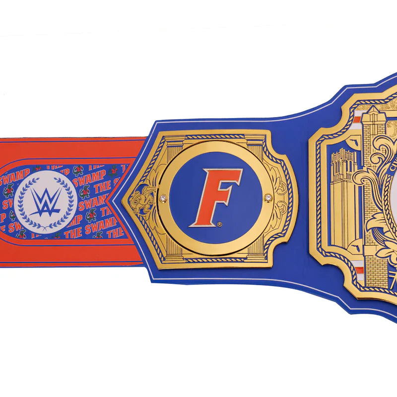 Wrestling championship belt with 'F' logo and WWE logo on a white background