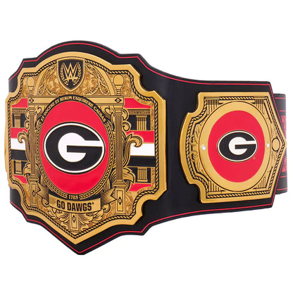 Championship belt with Georgia Bulldogs logo on a white background
