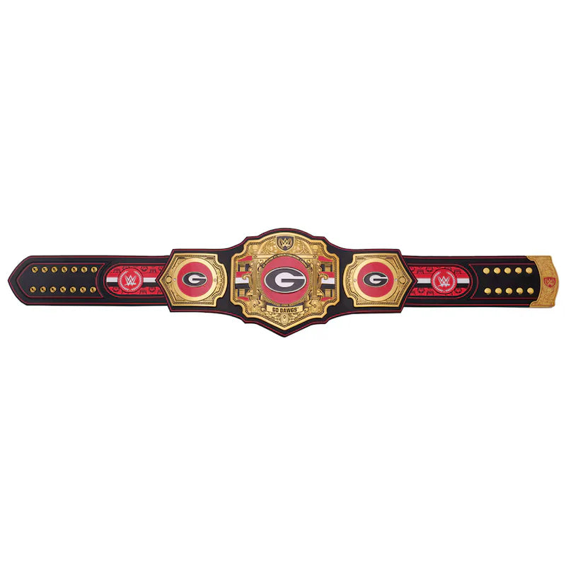 WWE championship belt with Georgia Bulldogs logo on a white background
