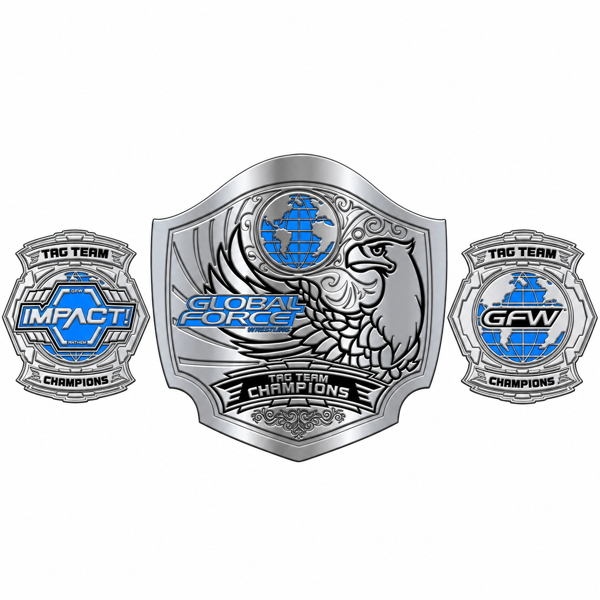 Custom Design GFW Tag Team Wrestling Belt