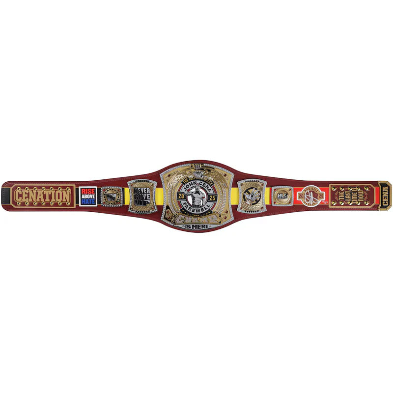 Wrestling championship belt with detailed design on a white background